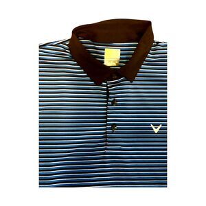 Calaway MENS 3-COLOR STRIPE SHORT SLEEVE POLO SHIRT size XL